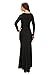 NuoReel Women's Long Skeleton Dress Adult Halloween Costume One Size Black