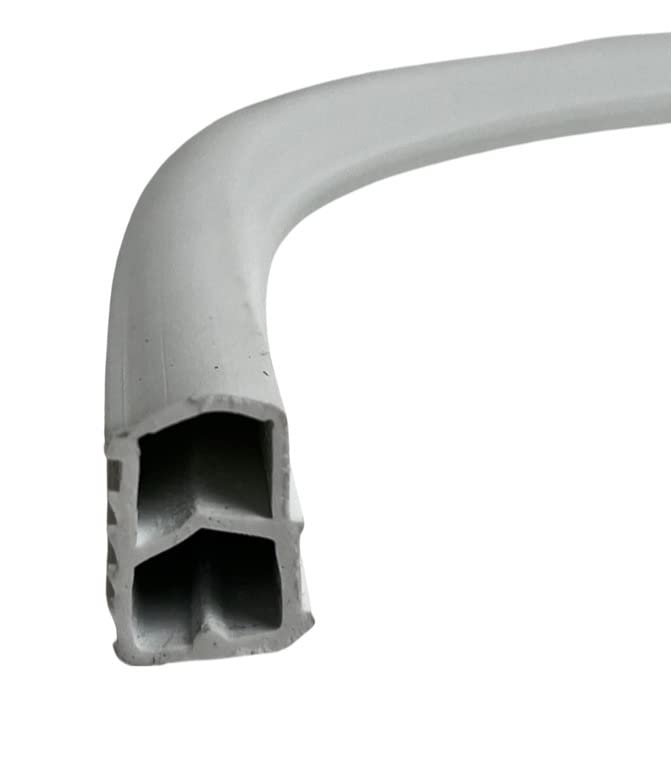 Steel Frame Seal, Colour: White, Folding Door Seal Helps Against Draughts, Noise and Dust, Seal Height 16 mm, Seal Width 12 mm, 5 m Length (White)