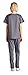 Dagacci Medical Uniform Womens and Mens Scrubs Set Medical Scrubs Shirt Top and Pant, Pewter Gray, Large, Short Sleeve