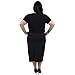 Stretch is Comfort Women’s Plus Size Comfortable Soft Stretch MIDI Skirt Black 2X