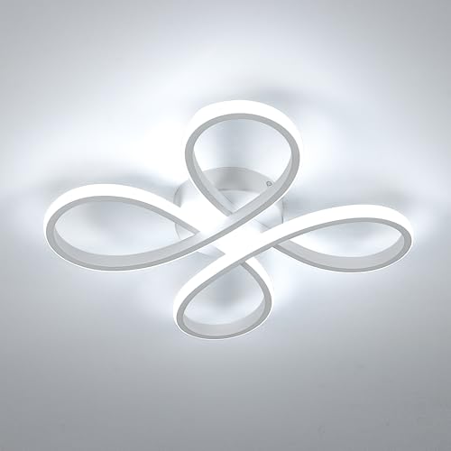 Comely 30W 3400LM LED Ceiling Light Flower Ceiling Light White LED Lamp for Different Rooms Like Bedroom Living Room Cool White 6500K Larger Size 40cm Diagonal