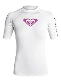 Roxy Women's Whole Hearted Short Sleeve Rash Guard, Black, Medium