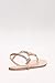 Jeweled Metallic Ankle-Strap Thong Sandals Style Rio, Rose Gold, 8W