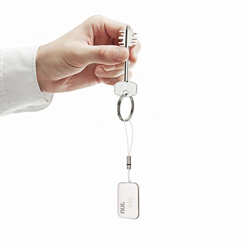 Nut Mini Wireless Bluetooth Smart Item Finder Key Finder Bag Pet GPS Tracker with APP Control, and Available for Both IOS and Android--1 Pack ( White)
