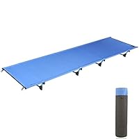 femor Ultra-Lightweight Camping Cot, Portable Collapsible Camping Bed, Aluminium Alloy Military Folding Cot for Outdoor Activity Bearing 441bs 79 x 24 Inch