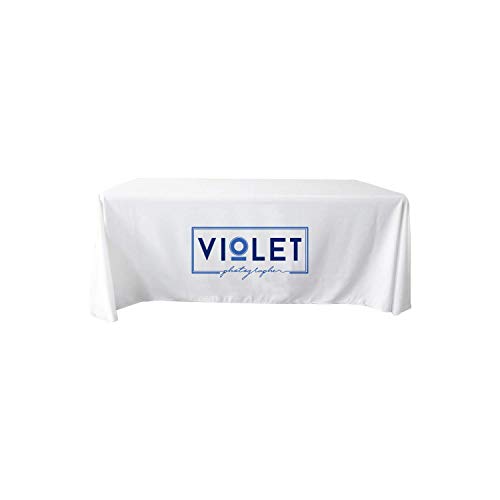 Banner Buzz Make It Visible Custom Premium White Tablecloth Cover
