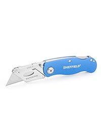 Sheffield 12113 Cuchillo para uso general con traba de apertura con una sola mano, (los colores pueden variar)