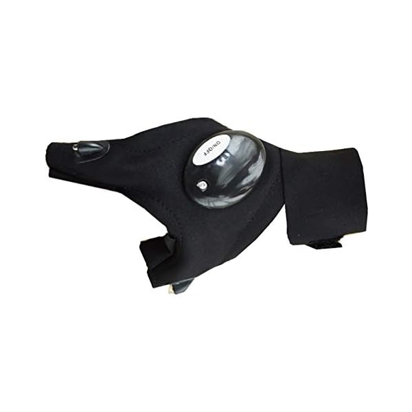 Amosfun LED-Taschenlampen-Handschuhe, leicht, fingerlos, Angel-Handschuhe, Werkzeug für die Reparatur von Arbeiten an…