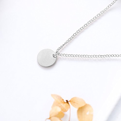 Tgirls Layered Sequin Necklaces with Bar Pendant for Women and Girls XL-66 (Silver) - Thumbnail 2