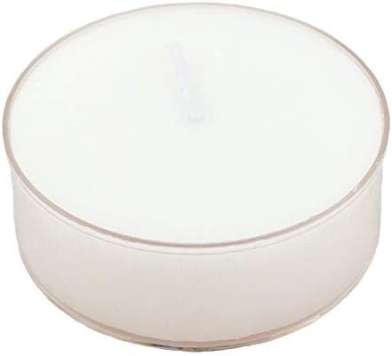 Pritogo Maxi Bougies chauffe-plat avec étui en plastique XXL, blanc [36 pièces] Ø 5,8 x 2,2 cm, sans suie, sans parfum