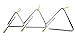 Bilipala Steel Rhythm Musical Percussion Triangle Instruments with Strikers, Set of 3