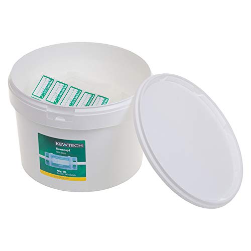 Kewtech KEWSNAP1 50 Snap Tags with Clips,White