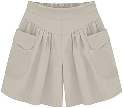 Beautface Makeup Female Casual Loose Ladies Shorts Normal size Beige XXL