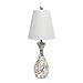 Elegant Designs LT1002-SHL Coastal Mother of Pearl Mosaic Capiz Table Lamp