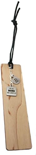 Custom Wooden Bookmark,I Like Big Books And I Cannot Lie Stainless Steel Charm, Book Lover, Reader Gift