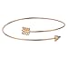 MECOO Womens Fadeless Charm Bangle Hypoallergenic Arrow Bracelet Silver＆Gold＆Black 3 Kinds for Choose (3 PCS Mix)
