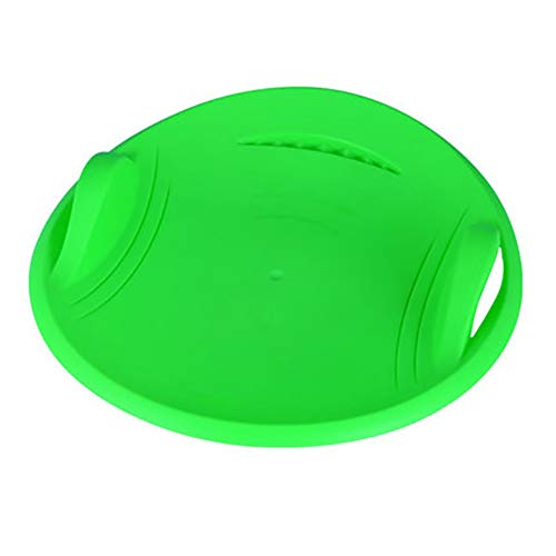 Sizet Snow Sled Grass Slippery Saucer Flexible Snow Disc Saucer Sled with Double Handles for Sand, Grass and Snow Downhill