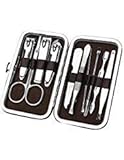 10 Pieces Stainless Steel Manicure Kit Nail Clippers Manicure Pedicure Set, ALNA Tools for Nail Perfect Gift for Women or Men - Includes Cuticle Remover Professional Nail Kit with Portable Travel Case