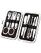 10 Pieces Stainless Steel Manicure Kit Nail Clippers Manicure Pedicure Set, ALNA Tools for Nail Perfect Gift for Women or Men - Includes Cuticle Remover Professional Nail Kit with Portable Travel Case