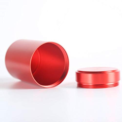 Tea Tins Canister set with Airtight Lids Home Kitchen Canisters for Tea Coffee Sugar Storage Loose Leaf Tea Tin Containers storage (Red 4PC Middle)