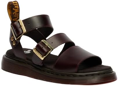 Amazon.com | Dr. Martens Men's Gryphon Strap Sandals, Black, 6-6.5