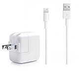 TRANGJAN Compatiblile With iPad Charger 2.4A 12W USB Charger + 6FT Charging Cable, Compatible with iPhone X/8/8Plus/7/7Plus/6s/6sPlus/6/6Plus/SE/5s/5, Pad 4/Mini/Air/Pro, Pod