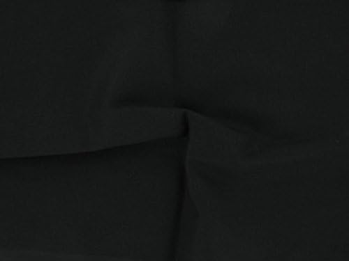 Dalston Mill Fabrics 100% Premium Plain Cotton Fabric, Black, 5m