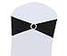 50PCS Wedding Chair Decorations Stretch Chair Bows and Sashes for Party Ceremony Reception Banquet Spandex Chair Covers slipcovers (50, Black)