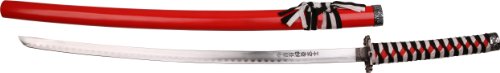Bladesusa sw-68lrd samurai sword with black/white/red c…