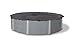 Blue Wave Rugged Mesh 28 ft 8-Year Above Ground Pool Cover for Winter – Fine Mesh Debris Barrier – 4 ft Overlap, Reinforced Grommets, Vinyl-Coated Cable, Metal Winch – Black Finish - BWC610