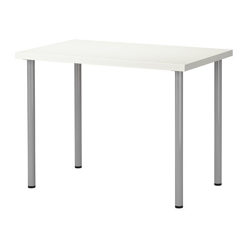 New ikea computer desk table multi-use (silver legs)