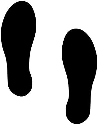 Superior Mark AMZ-FT1-BK Footprints, 3.5" Width x 10" Length, Black, One Pair (Pack of 2)