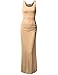 TWINTH Plus Size Maxi Dress Midi Dress Side Shirring Waist Sleeveless