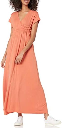 Amazon Essentials Women's Waisted Maxi Dress (Available in Plus Size), Rust  Orange, X-Small price in UAE | Amazon UAE | kanbkam