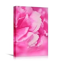 Canvas Wall Art Pink Petal Close Up Bedroom Closeup Colorful Floral Multicolor Petal Photography Romantics - 12x18 inches