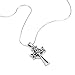 925 Sterling Silver Trinity Triquetra Celtic Knots Symbol Cross Unisex Pendant Necklace, 18 inches