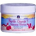 Nordic Naturals Naturals, Omega-3 Gummy Worms, Strawberry Treats, 30 Worms
