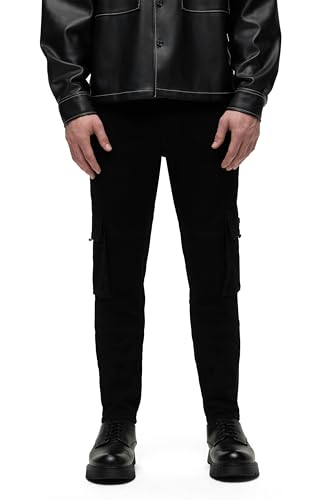 HUDSON Men's Skinny Cargo, Raven, 31