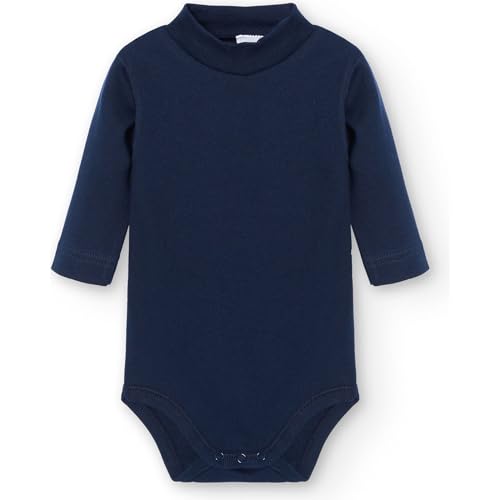 BABIDU, Body COL Roule - Body pour bébé - Unisexe, Couleur Marine, Taille 6 Mois
