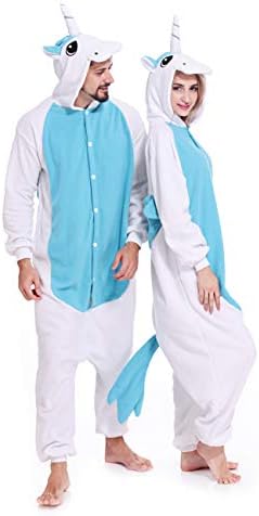 Unicorn Onesie Pajamas Animal Cosplay Costume Christmas Sleepwear for Women and Men