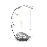 Umbra Orchid Metal Jewelry Tree, Gunmetal Gray