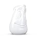 FIFTYEIGHT PRODUCTS TASSEN Porcelain Tea Pot with Lid, Good Mood Face Edition, 40 oz. White (Single Tea Pot with Lid)