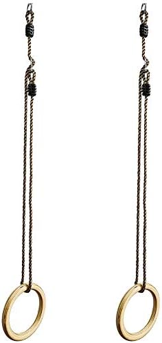 Kids Wooden Trapeze Bar Swing firm durable for Climbing Frame Garden Swing Gym Kids Indoor Outdoor Sports Fitness Leisure Entertainment, with adjustable length