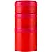 BlenderBottle ProStak Twist n' Lock Storage Jars Expansion with Pill Tray, Red (Pack of 3)