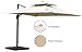 Mefo garden 10 by 10-Feet Offset Cantilever Umbrella, 360° Rotated Outdoor Patio Umbrella with Dual Vented Canopy for Garden, Backyard with Cross Base, 250gsm Square Canopy, Beige
