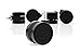 Katu Large Office Chair Casters Wheels for Hardwood - Heavy Duty Replacement for Laminate and Carpets. (Set of 5) Color Black
