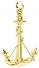 Pendentif ancre marine or homme Clearance