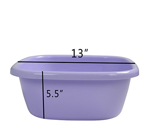 Doryh 12 Quart Plastic Square Washbasin, Set of 3 - Thumbnail 3