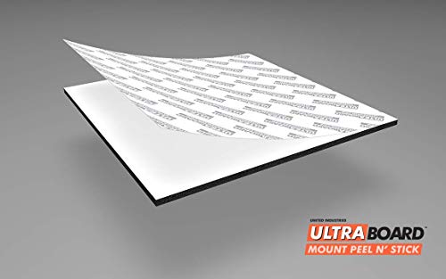 UltraBoard Mount Peel N' Stick - 3/16" Thick Self-Stick Adhesive Foam Core Mount Board or Mat Backer for Photo Mounting (24 Pack) (Black, 8" x 10")