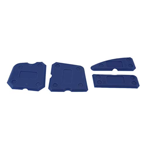 4Pcs Caulking Tool Kit Joint Sealant Silicone Edge Grout Remover Scraper Blue Hand Tools Windows Tile Cleaner for House
